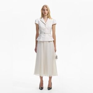 Self-Portrait Chiffon Midi Dress